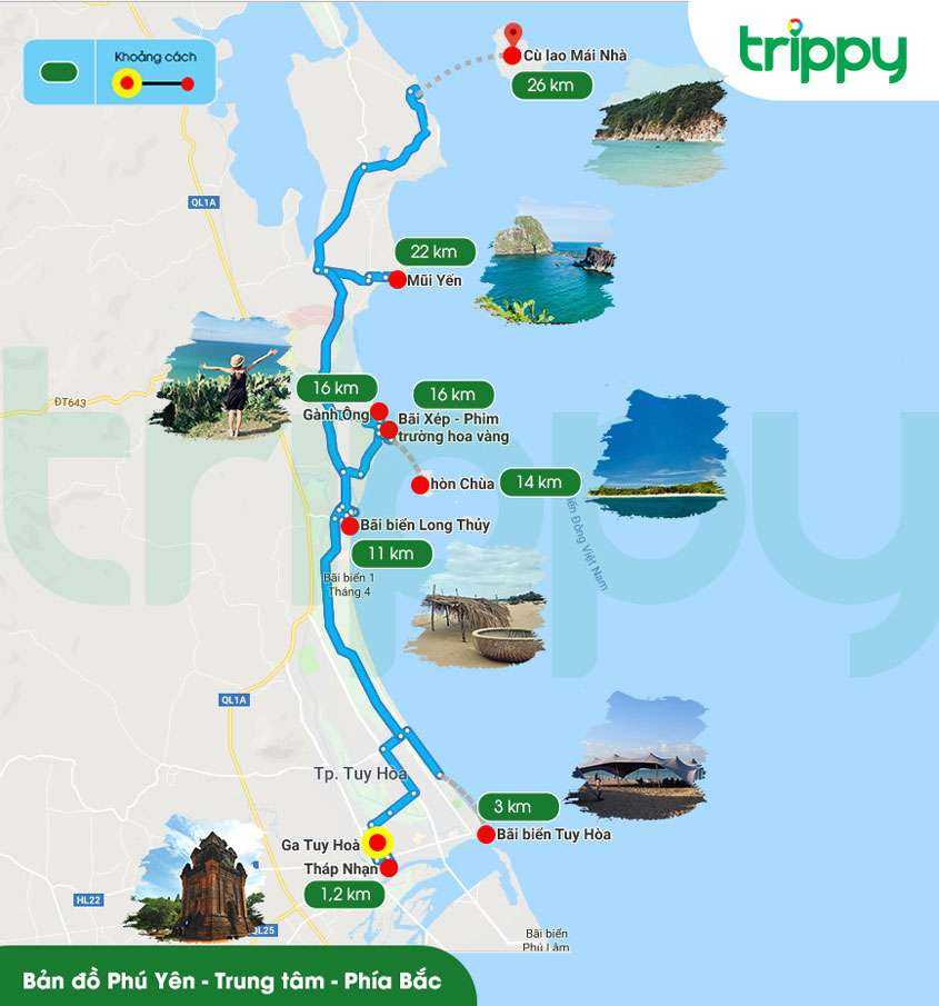 Bản đồ du lịch Phú Yên