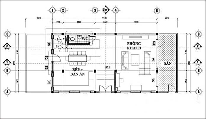 Ảnh 7: Mẫu bản vẽ 3 tầng hiện đại 6 x 12m