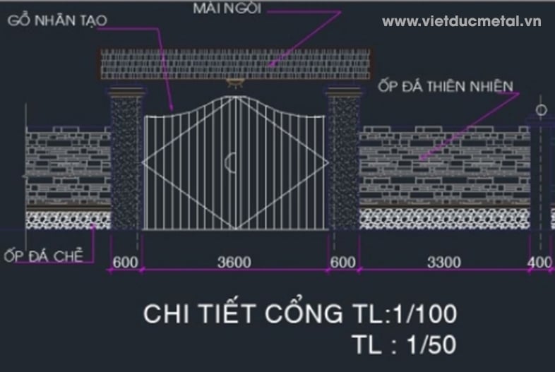 bản vẽ cổng nhà đẹp 5