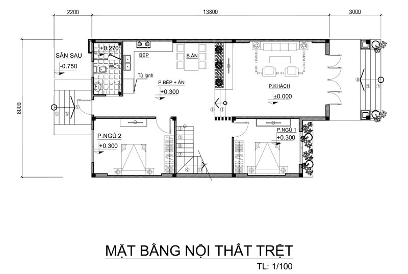 bản vẻ mặt bằng tầng 1