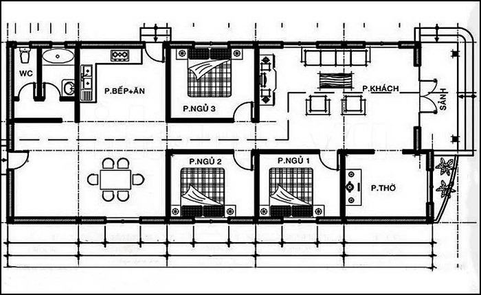 thiết kế bản vẽ nhà 6m ngang 20m 2 tầng tầng trệt