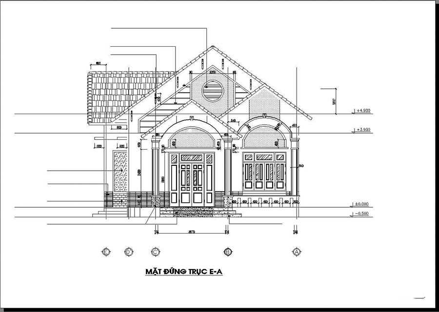 Chi tiết bản thiết kế nhà cấp 4 mái thái đẹp