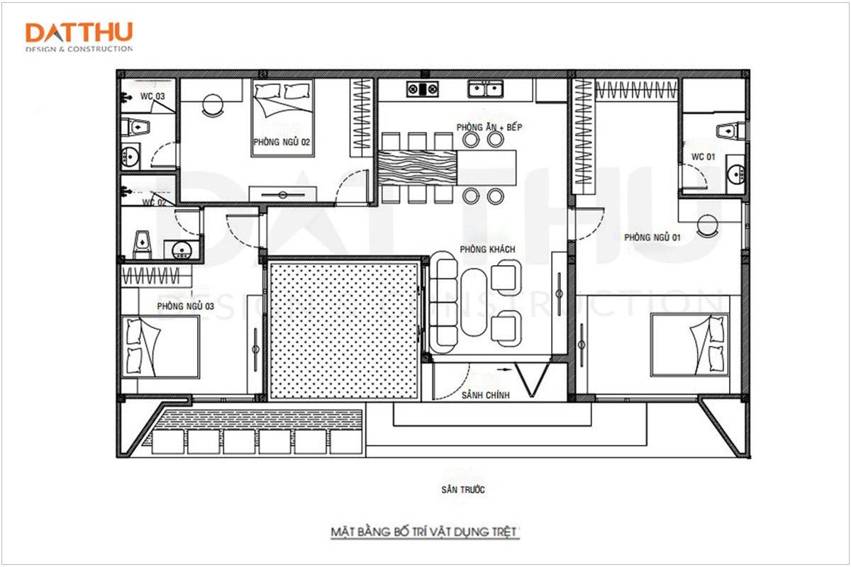 Bãn vẽ nhà cấp 4 mái tôn