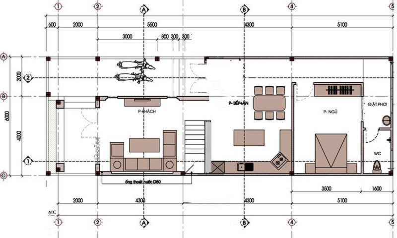 Bản Vẽ Chi Tiết Mái Nhật 1 Tầng 