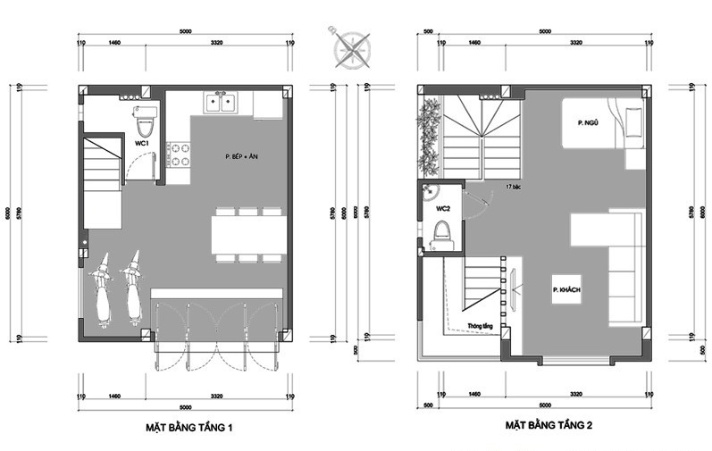 Ban Ve Thiet Ke Nha 30m2 2 Tang