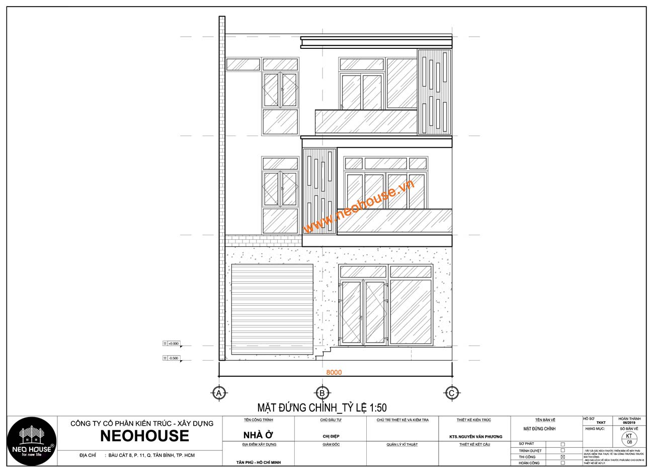 bản vẽ thiết kế kiến trúc nhà phố. Ảnh 6