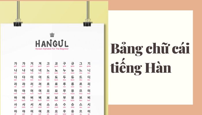 Học bảng chữ cái tiếng Hàn Quốc đơn giản hiệu quả cho người mới