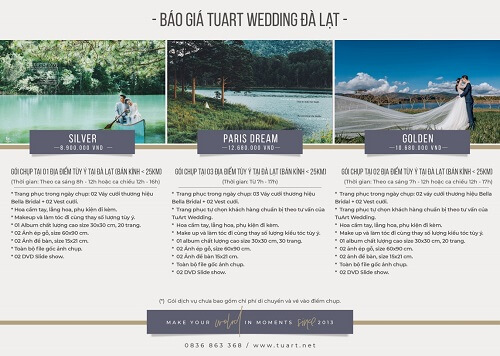 Bảng giá chụp hình cưới của Tuart Wedding tại Đà Lạt - hình ảnh 1