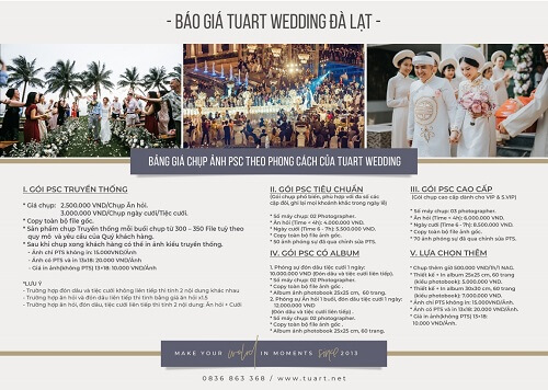 Bảng giá chụp hình cưới của Tuart Wedding tại Đà Lạt - hình ảnh 3