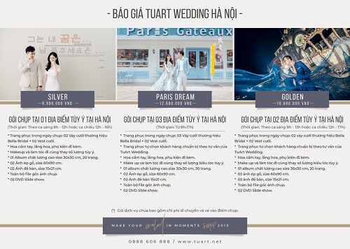 Bảng giá chụp hình cưới của Tuart Wedding tại Hà Nội - hình ảnh 1