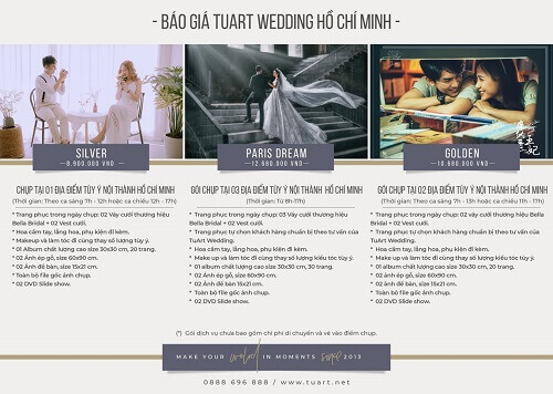 Bảng giá chụp hình cưới của Tuart Wedding tại TPHCM - hình ảnh 1