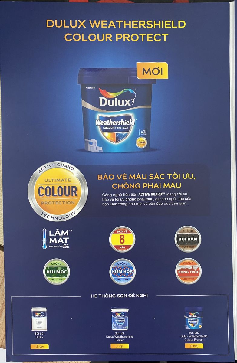 bảng màu dulux weathershield 