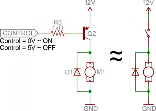 Mạch điều khiển động cơ dùng transistor