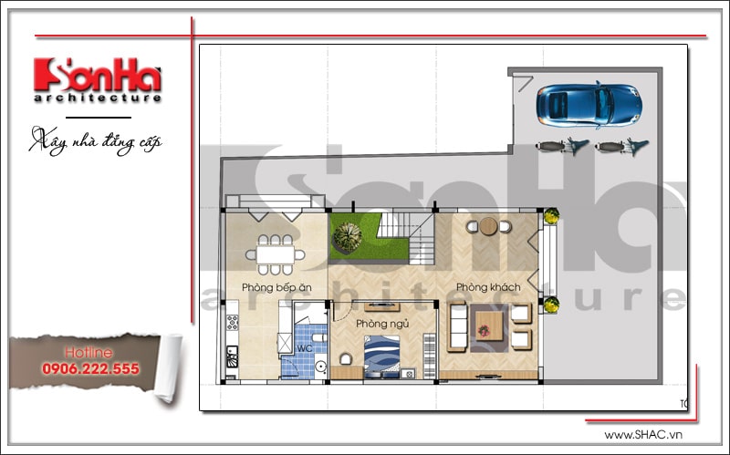 biệt thự 3 tầng mặt tiền 8m