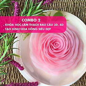 Mua WikiLady - Khóa Học Combo 2 Khóa Học Làm Thạch Rau Câu 3D, 4D, Tạo Hình Hoa Hồng Siêu Đẹp