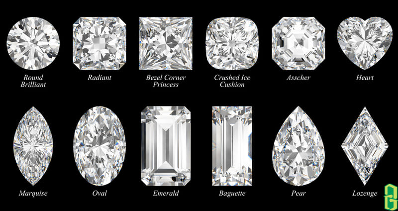 Các kiểu cắt phổ biến của kim cương