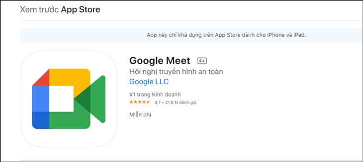 Tải Google Meet