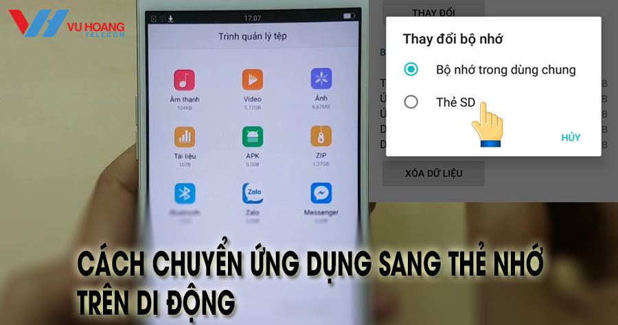 cach chuyen ung dung sang the nho tren di dong
