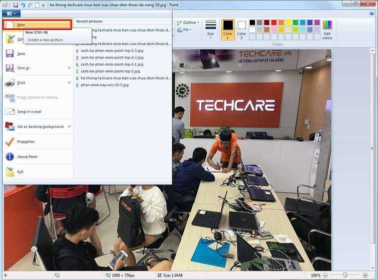 Hướng dẫn cách tải phần mềm Paint lớp 3 - Techcare.vn