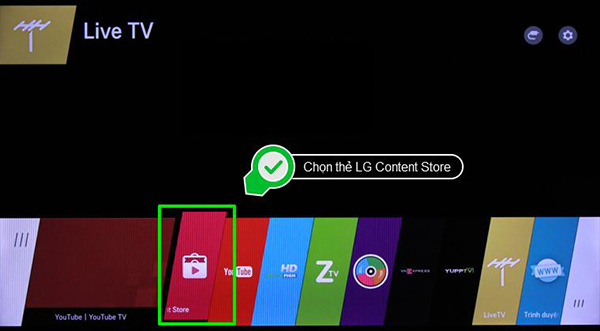 Hướng dẫn các bước tải ứng dụng trên smart tivi LG 