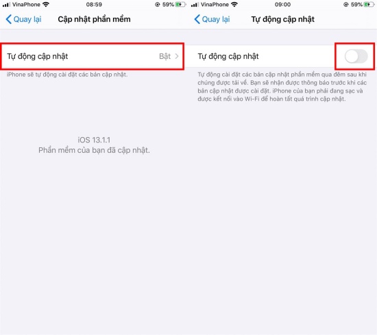 cách tat thong bao cap nhat phan mem tren iPhone