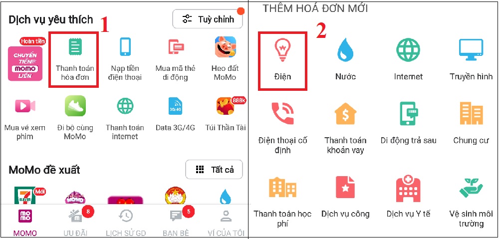 Tra cứu trên Ví MoMo