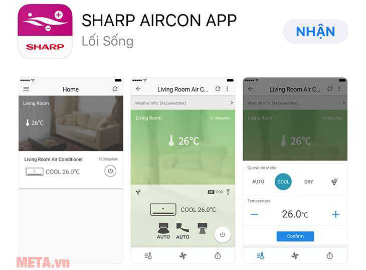 Ứng dụng Sharp Aircon App