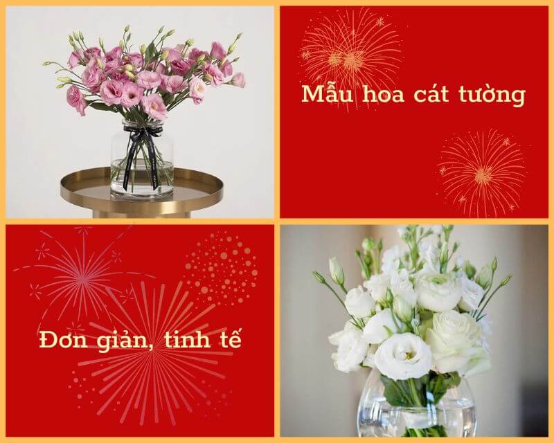 Cách cắm hoa cát tường ngày Tết đơn giản, tinh tế