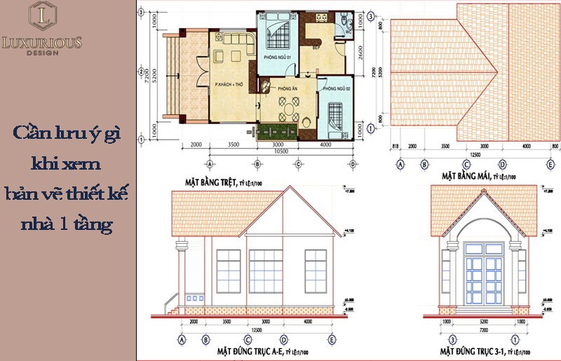 Cần lưu ý gì khi xem bản vẽ nhà 1 tầng 