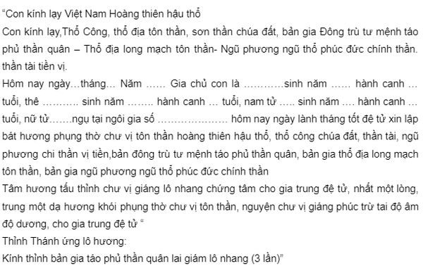 Văn khấn gia tiên và văn khấn yên vị bát hương chuẩn tâm linh