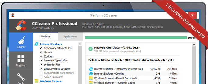 CCleaner 5.84.0.9126 Phần mềm dọn dẹp, tăng tốc máy tính