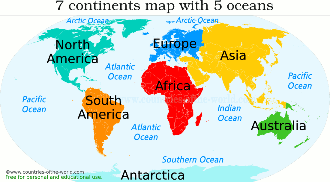 7 châu lục trên trái đất
