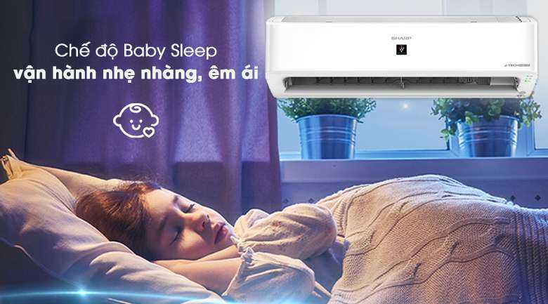Chế độ baby sleep -Máy lạnh Sharp Inverter 1 HP AH-XP10YHW
