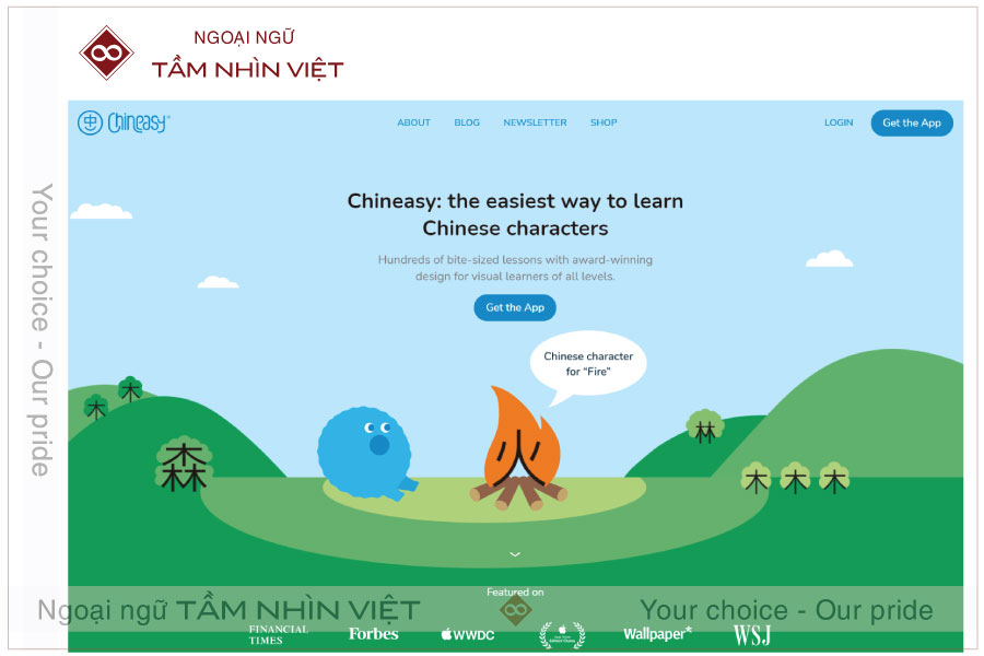 Học tốt tiếng Trung qua trang Chineasy