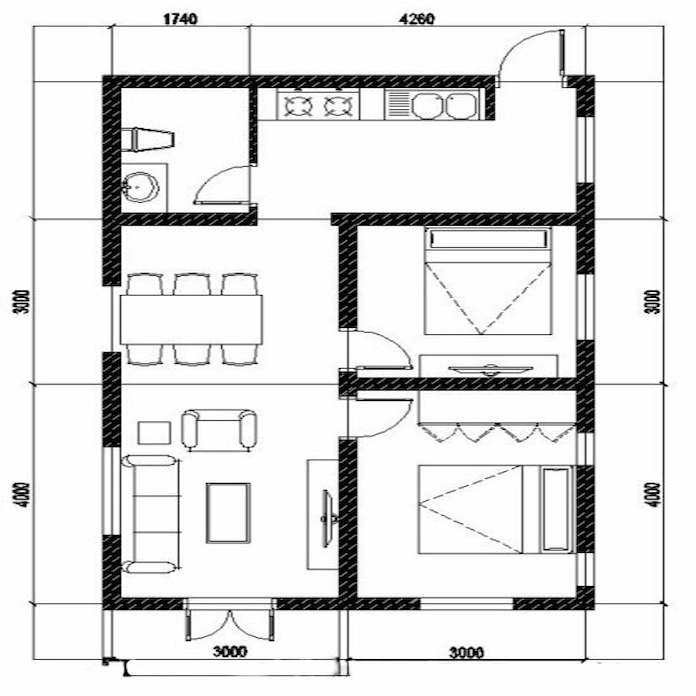 Ảnh 37: Bản vẽ công năng nhà mái thái không thể bỏ qua