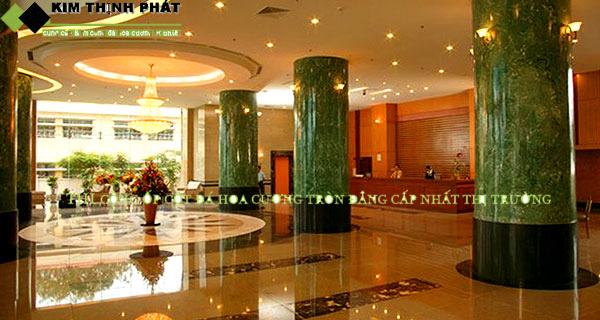 những mẫu cột tròn ốp đá Marble cho công trình sang trọng cao cấp