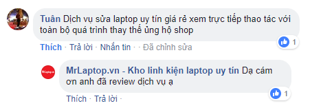ý kiến khách hàng sửa laptop