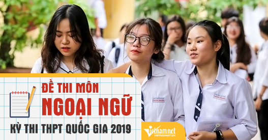 Đề thi THPT quốc gia môn Tiếng Anh năm 2019