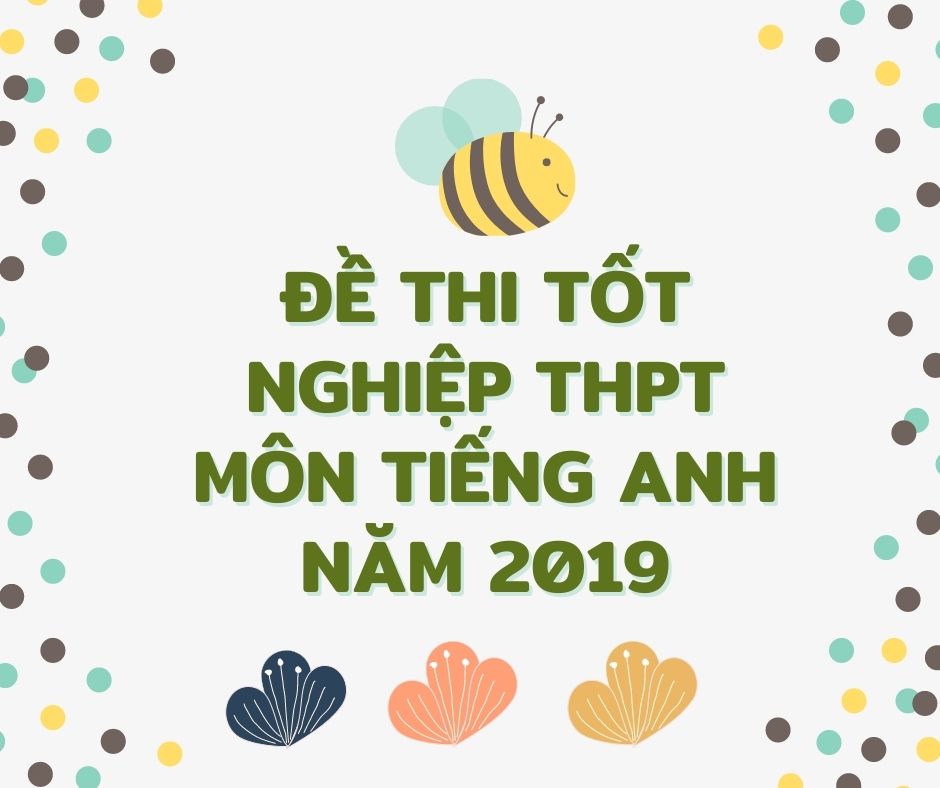 Đề Thi Tiếng Anh THPT Quốc Gia 2019 Full Đáp Án | Tiếng Anh Tốt