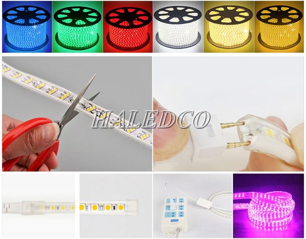 Đèn LED dây dán trang trí gốc mai có nhiều màu ánh sáng, dễ lắp