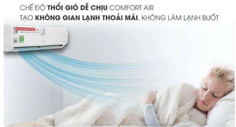 4. Máy lạnh LG V18API1 nhập khẩu có chế độ thổi gió dễ chịu Comfort Air