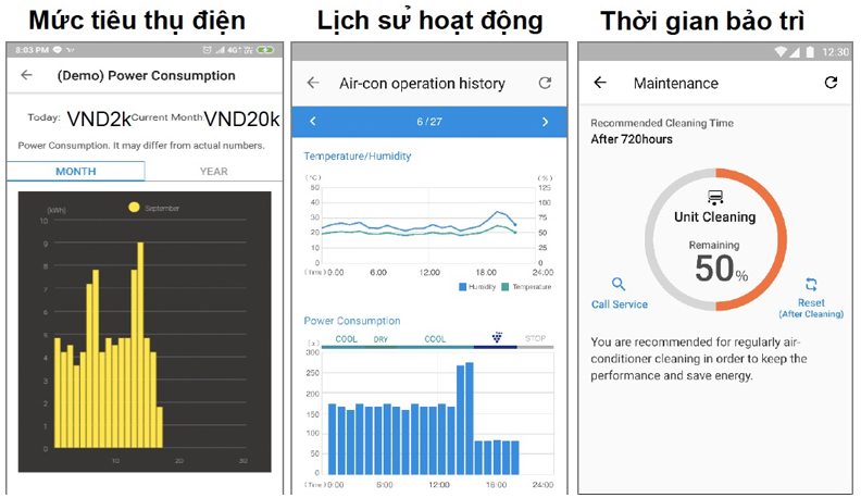 2. AH-XP10WHW | sở hữu công nghệ kiểm soát không khí, lượng điện tiêu thụ, điều khiển từ xa bằng điện thoại AloT