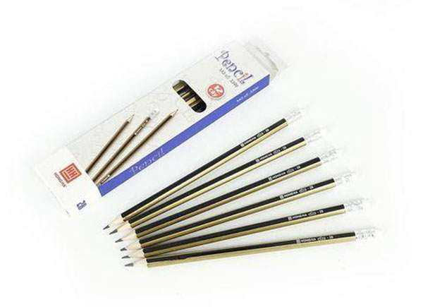 Bút chì gỗ ABC 3399 có tẩy có độ cứng 2B 