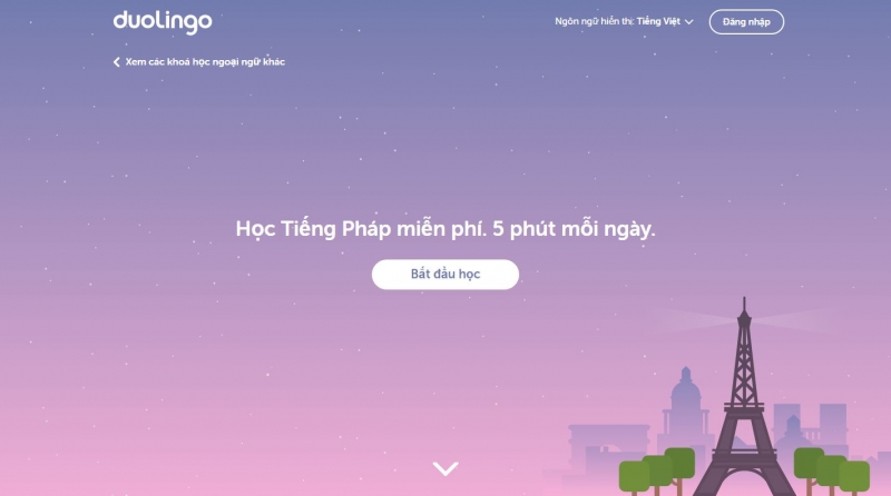 Doulingo có thể nói là website học ngoại ngữ thông minh và được sử dụng nhiều nhất