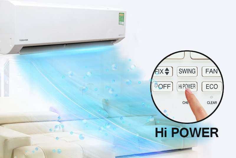 Công nghệ HI Power trên trên máy lạnh Toshiba 1 HP RAS-H10G2KCV-V