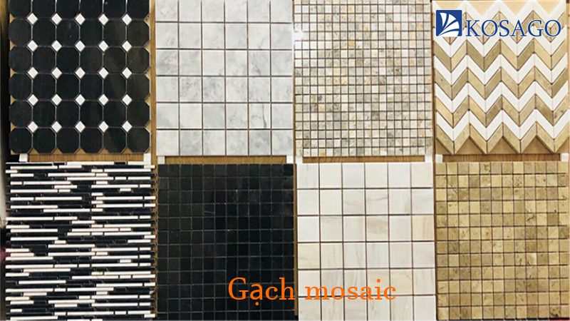 Gạch mosaic ốp cổng nhà