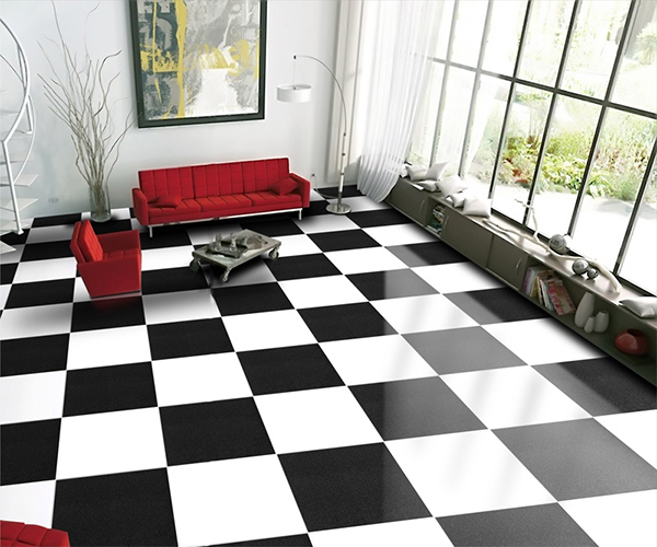 Thiết kế gạch xen kẽ trắng đen kinh điển phù hợp với nhiều phong cách nội thất