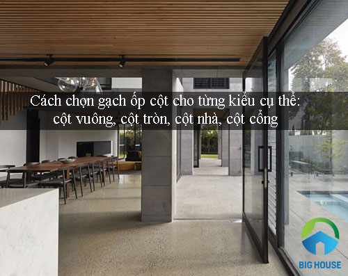 cột vuông gạch ốp cột nhà