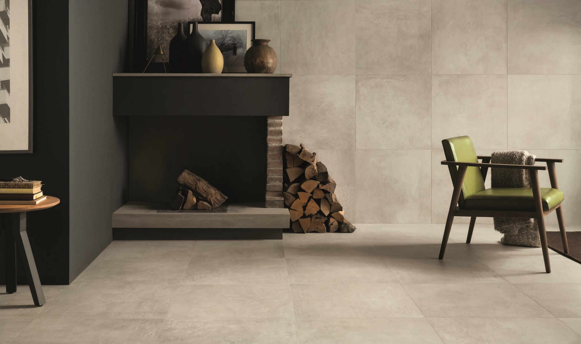 Kiểu lát gạch đơn giản cho sàn nhà đẹp (mẫu gạch wide Vapour từ Ceramiche Caesar)
