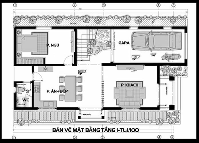 mẫu nhà 2 tầng 7x12m